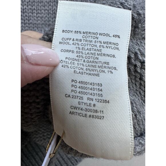 Wilfred Grey Merino Wool Blend Sweater Vest XS Knit Preppy Academia Minimalist - Picture 10 of 12